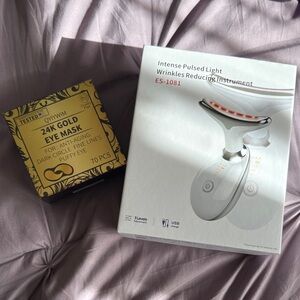 24K Gold Eye Mask and IPL Wrinkle Reduction Device